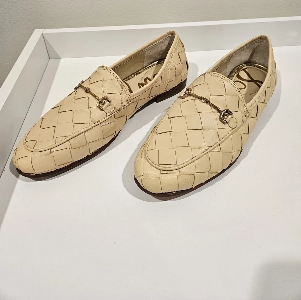 Sam Edelman Loraine Woven Loafer EGGSHELL Size 7.5